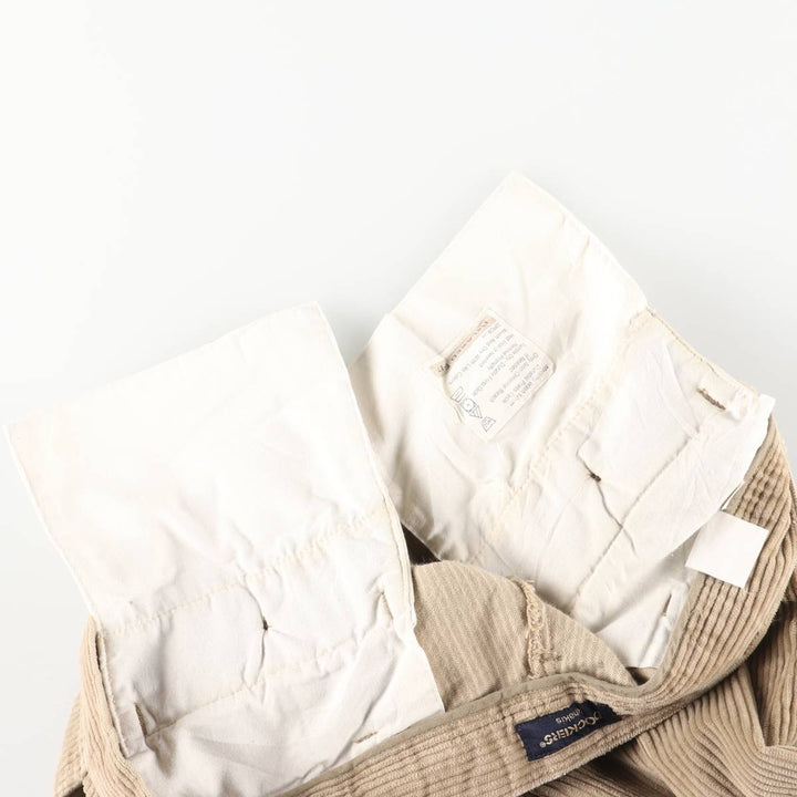 Dockers Khakis Relaxed Fit Wide-Rided Two-Pleated Corduroy Pants, Men's Size 33 cotton Beige type Vintage Second Hand