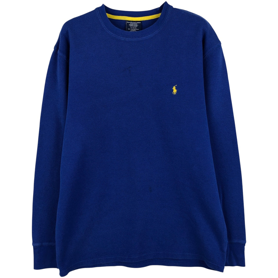 Ralph Lauren POLO RALPH LAUREN SLEEPWEAR Thermal Long T-Shirt, Men's XL cotton blue type Vintage Second Hand