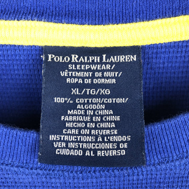 Ralph Lauren POLO RALPH LAUREN SLEEPWEAR Thermal Long T-Shirt, Men's XL cotton blue type Vintage Second Hand