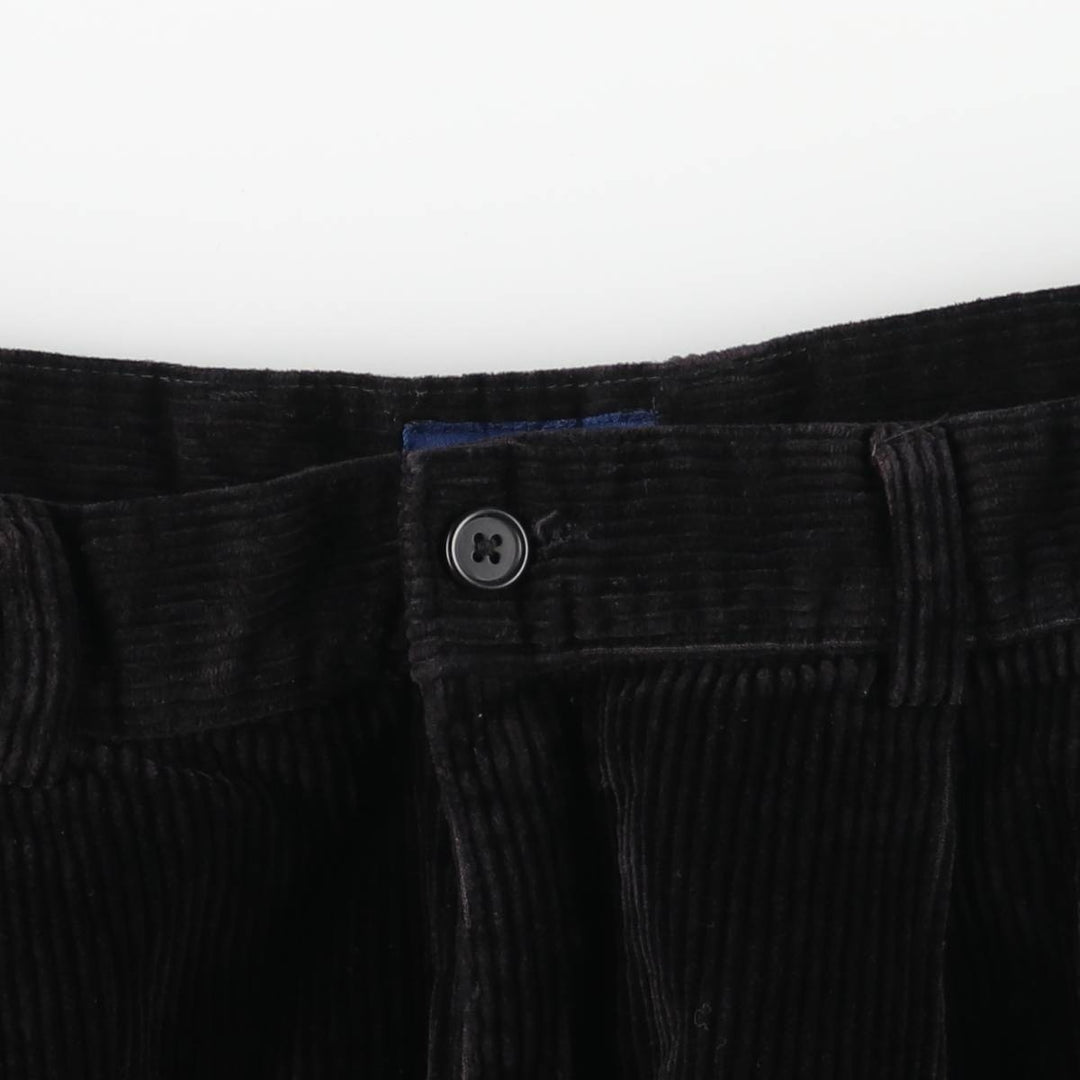 Charter Club CLUB ROOM Two-pleat Wide-Rib Corduroy Pants, Men's, Size W32 cotton black type Vintage Second Hand