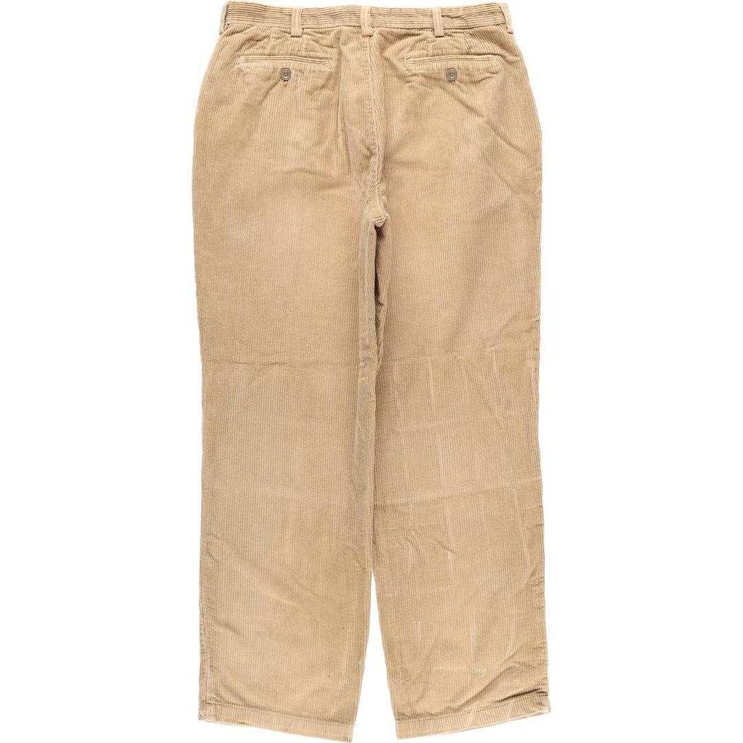 Perry Ellis Cotton Wide Ribbed Corduroy Pants, Men's, Size W35 cotton brown type Vintage Second Hand