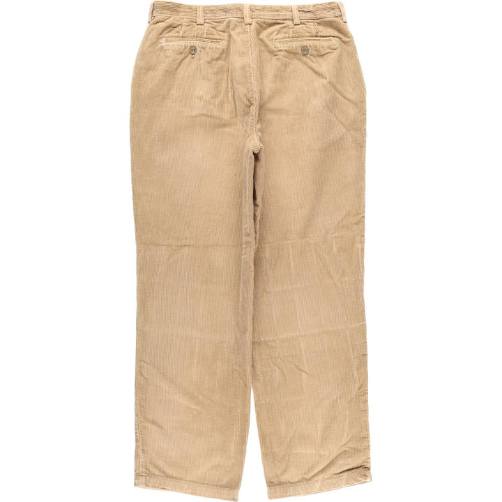 Perry Ellis Cotton Wide Ribbed Corduroy Pants, Men's, Size W35 cotton brown type Vintage Second Hand