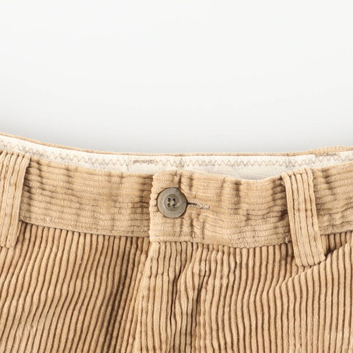 Perry Ellis Cotton Wide Ribbed Corduroy Pants, Men's, Size W35 cotton brown type Vintage Second Hand