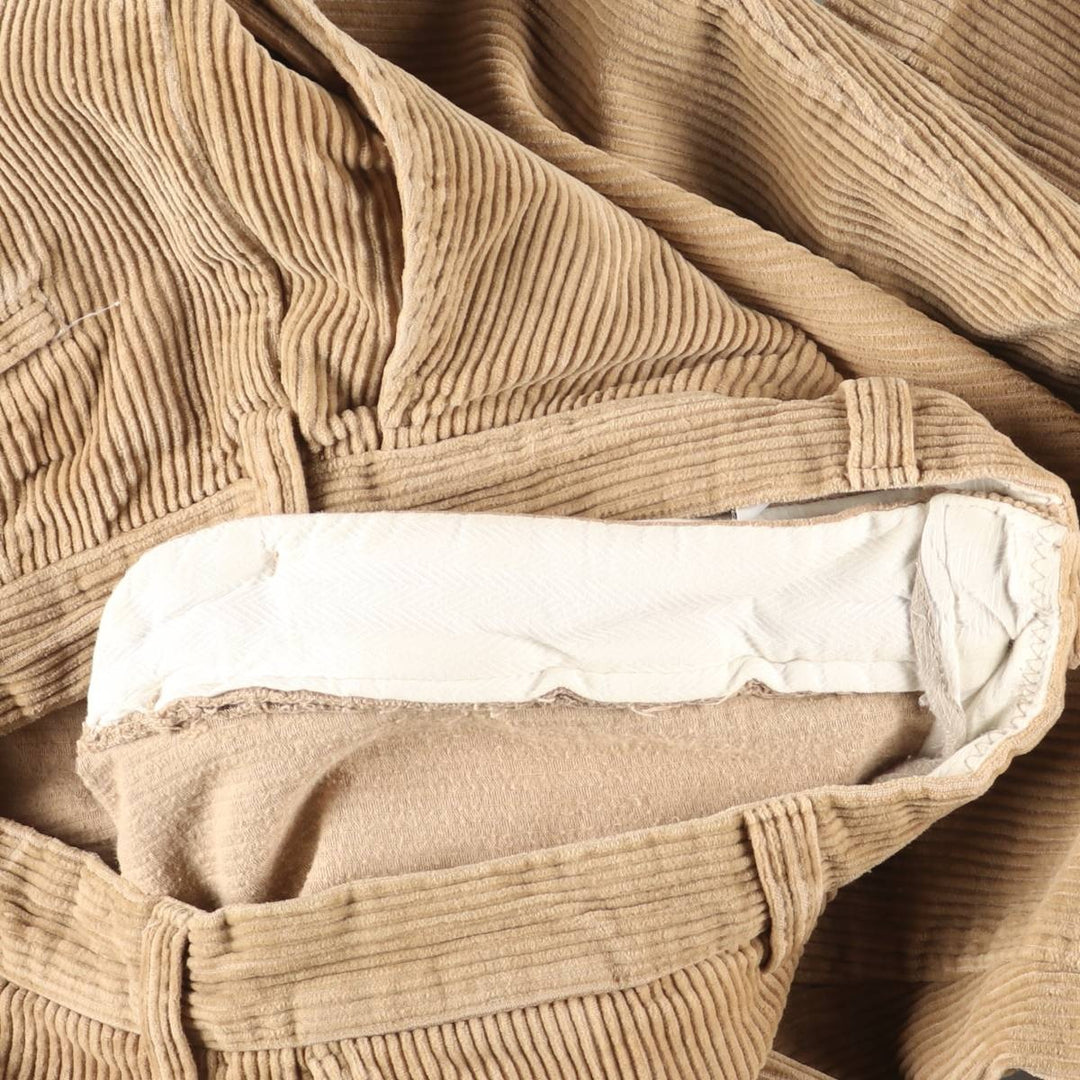 Perry Ellis Cotton Wide Ribbed Corduroy Pants, Men's, Size W35 cotton brown type Vintage Second Hand