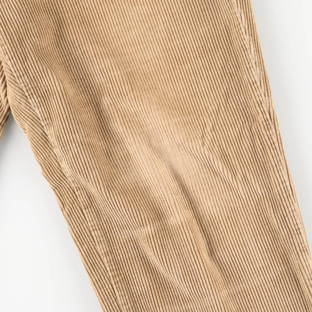 Perry Ellis Cotton Wide Ribbed Corduroy Pants, Men's, Size W35 cotton brown type Vintage Second Hand