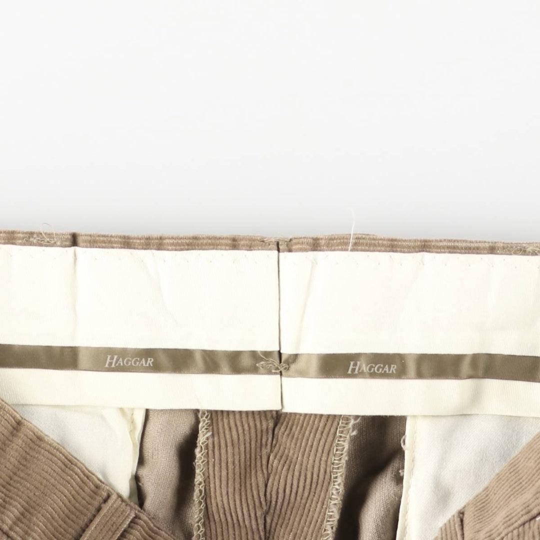 Haggar Corduroy Pants for Men, W34 cotton brown type Vintage Second Hand