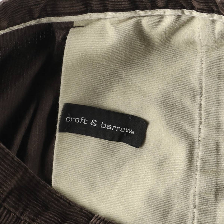 Craft and Barrow Two-pleat Corduroy Pants, Men's, Size W35 cotton brown type Vintage Second Hand