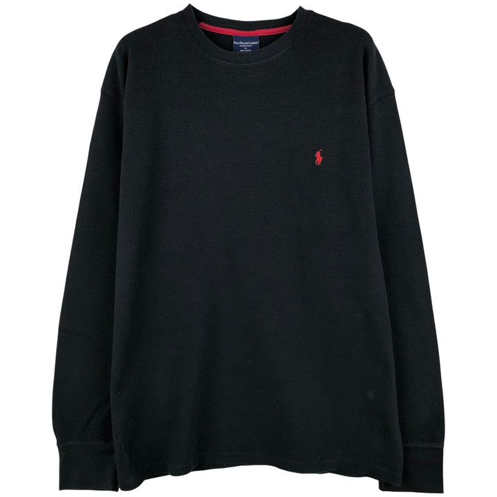 Ralph Lauren POLO RALPH LAUREN SLEEPWEAR Thermal Long T-Shirt, Men's XL cotton black type Vintage Second Hand