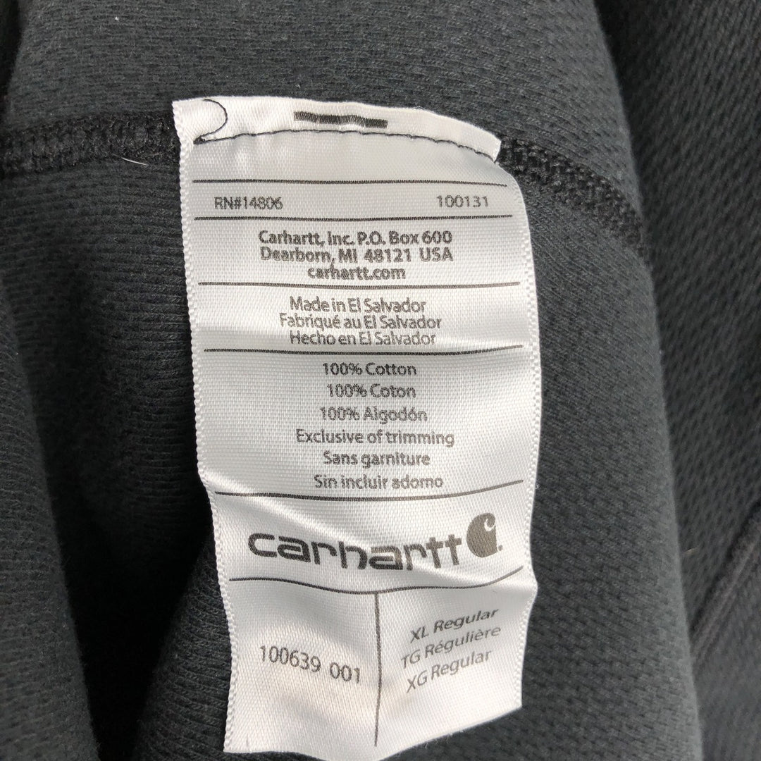 Carhartt Thermal Long T-shirt Men's XL size cotton black type Vintage Second Hand