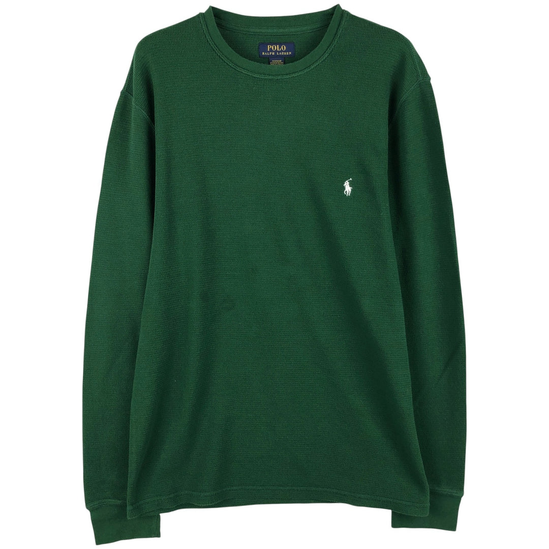 Ralph Lauren POLO RALPH LAUREN Thermal Long T-Shirt Men's Size L unclear green type Vintage Second Hand