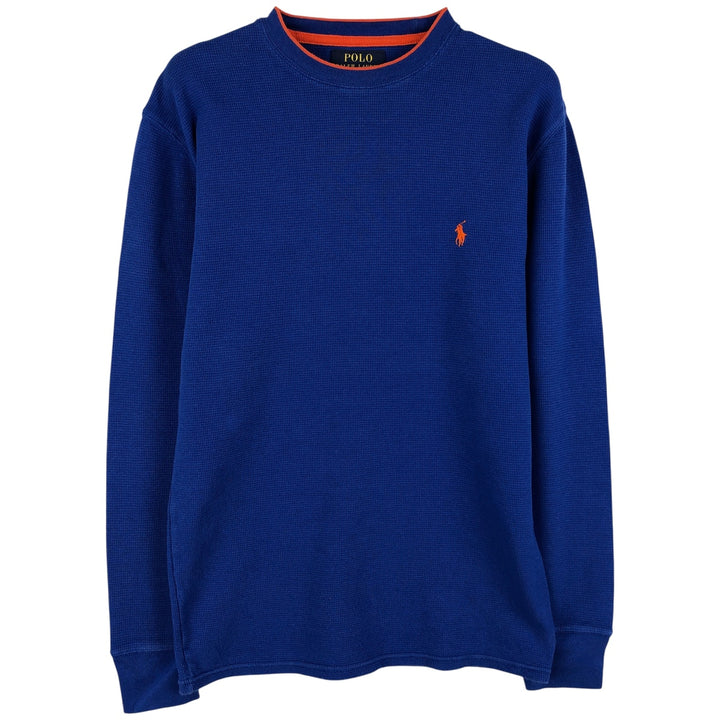 Ralph Lauren POLO RALPH LAUREN Thermal Long T-Shirt, Men's Size M cotton blue type Vintage Second Hand