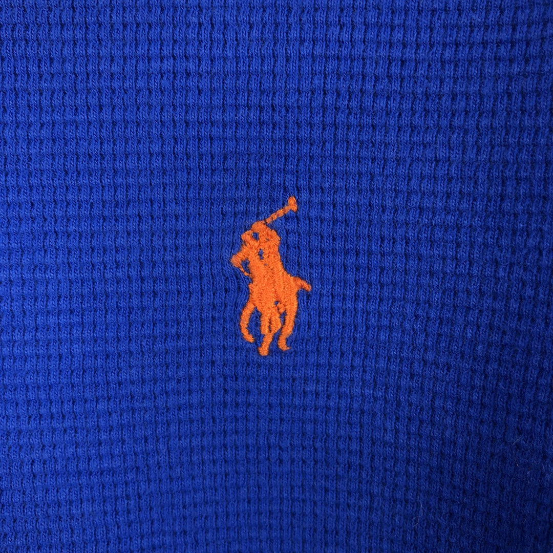 Ralph Lauren POLO RALPH LAUREN Thermal Long T-Shirt, Men's Size M cotton blue type Vintage Second Hand