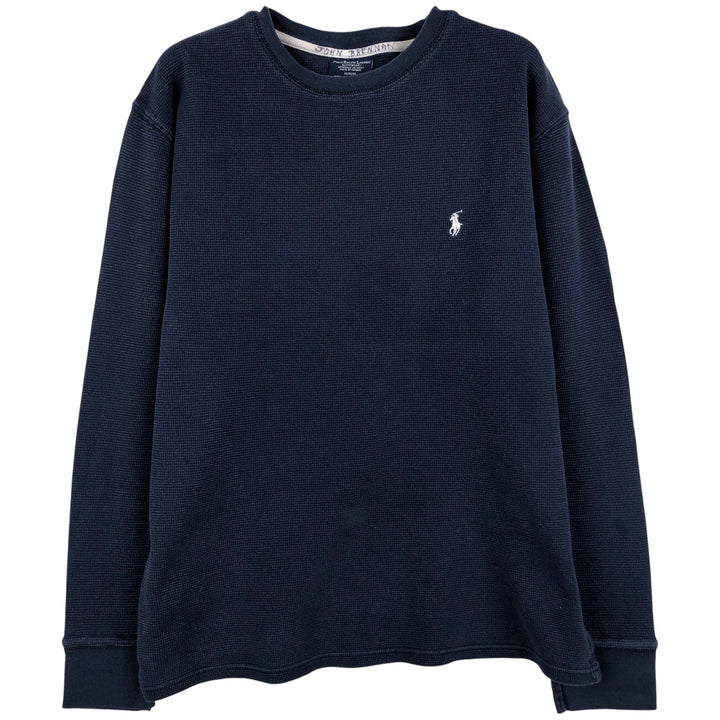 Ralph Lauren POLO RALPH LAUREN SLEEPWEAR Thermal Long T-Shirt, Men's Size Medium cotton navy blue type Vintage Second Hand