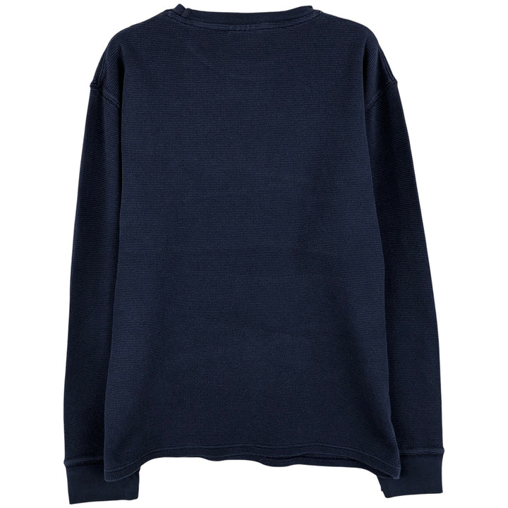 Ralph Lauren POLO RALPH LAUREN SLEEPWEAR Thermal Long T-Shirt, Men's Size Medium cotton navy blue type Vintage Second Hand