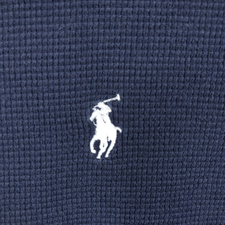 Ralph Lauren POLO RALPH LAUREN SLEEPWEAR Thermal Long T-Shirt, Men's Size Medium cotton navy blue type Vintage Second Hand