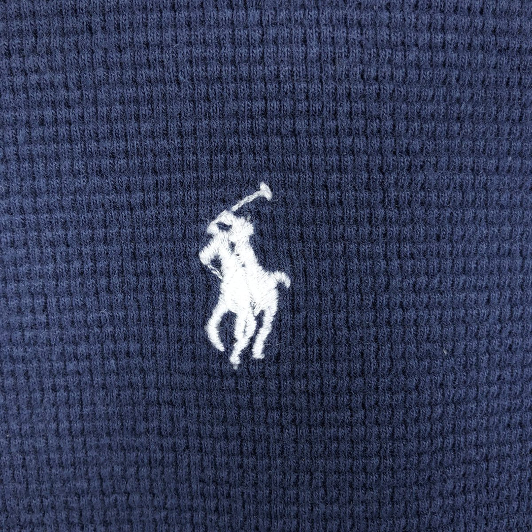 Ralph Lauren POLO RALPH LAUREN SLEEPWEAR Thermal Long T-Shirt, Men's Size Medium cotton navy blue type Vintage Second Hand