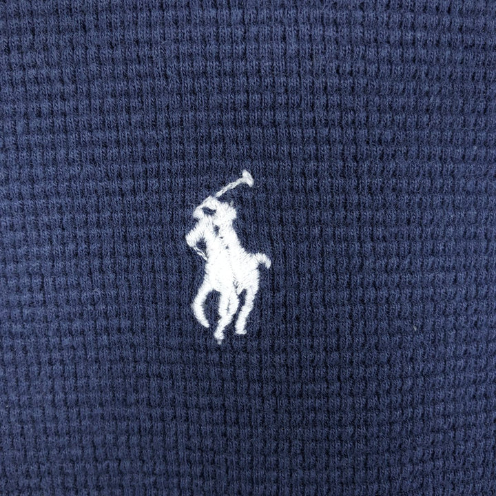 Ralph Lauren POLO RALPH LAUREN SLEEPWEAR Thermal Long T-Shirt, Men's Size Medium cotton navy blue type Vintage Second Hand