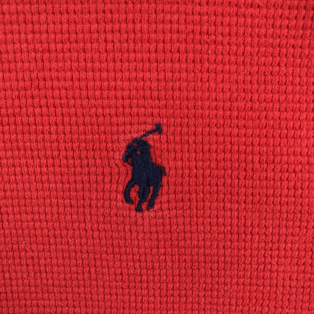 Ralph Lauren POLO RALPH LAUREN Thermal Long T-Shirt Men's Size L cotton red type Vintage Second Hand