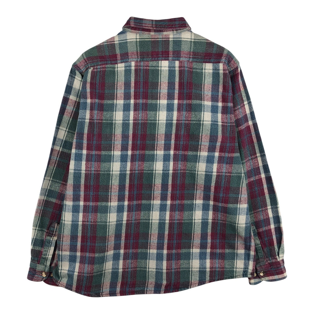 Vintage 90'S Dakota long-sleeved flannel check shirt, size L, men's cotton Red type red-purple Vintage Second Hand