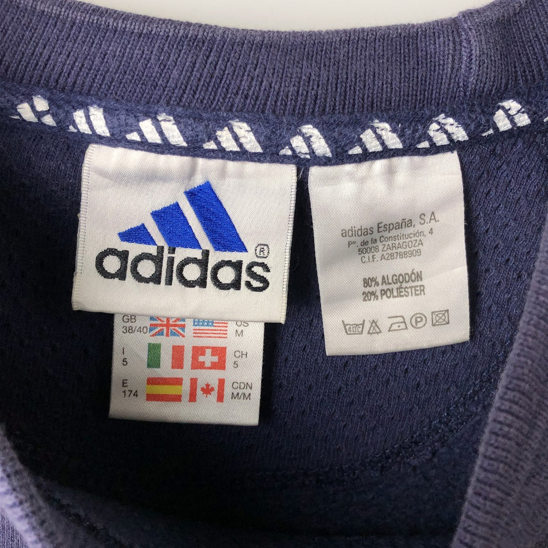 Vintage 90s-00'S Adidas logo sweatshirt, size M, men's cotton navy blue type Vintage Second Hand
