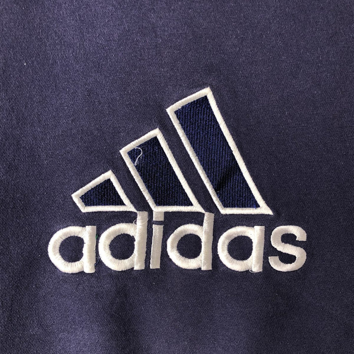 Vintage 90s-00'S Adidas logo sweatshirt, size M, men's cotton navy blue type Vintage Second Hand