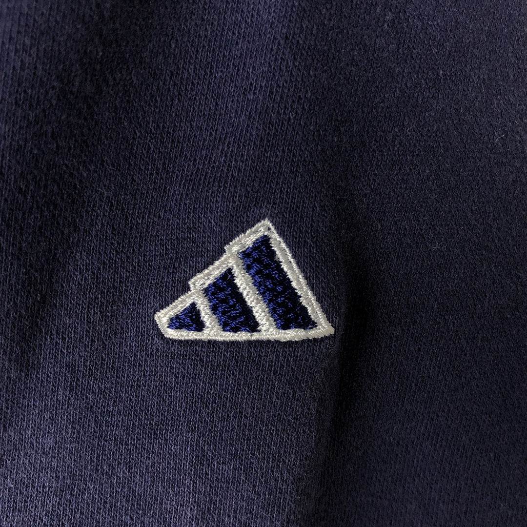 Vintage 90s-00'S Adidas logo sweatshirt, size M, men's cotton navy blue type Vintage Second Hand