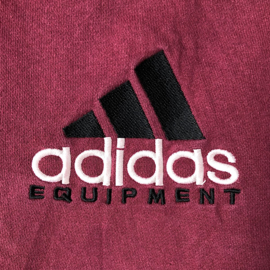 90s-00'S adidas EQUIPMENT logo sweatshirt, men's size M cotton Red type red-purple Vintage Second Hand