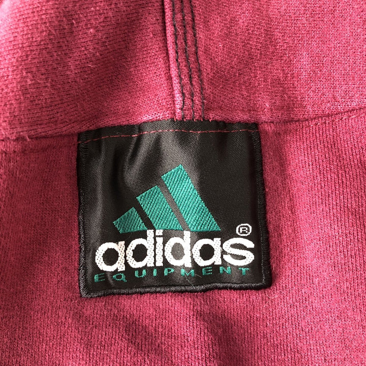 90s-00'S adidas EQUIPMENT logo sweatshirt, men's size M cotton Red type red-purple Vintage Second Hand