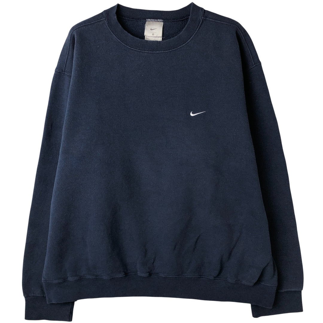 00'S Nike One Point Logo Sweatshirt Trainer Men's XL cotton navy blue type Vintage Second Hand