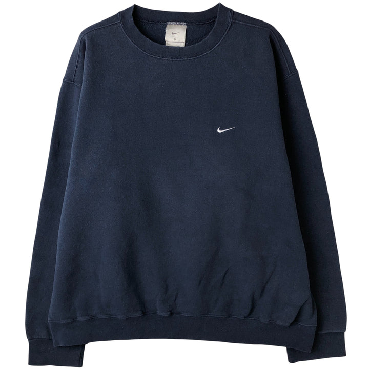 00'S Nike One Point Logo Sweatshirt Trainer Men's XL cotton navy blue type Vintage Second Hand