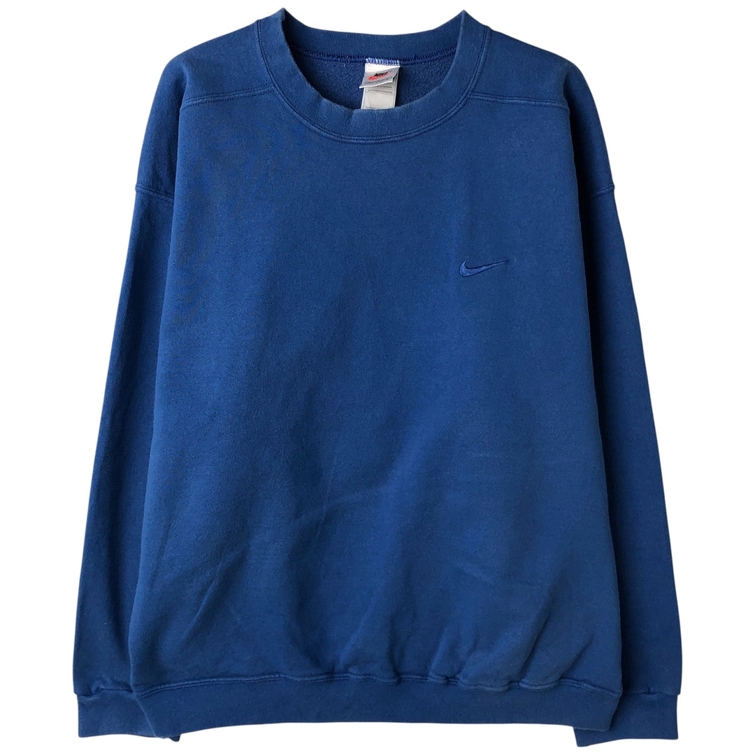 90'S Nike One-Point Logo Sweatshirt, Men's Size L cotton blue type Vintage Second Hand