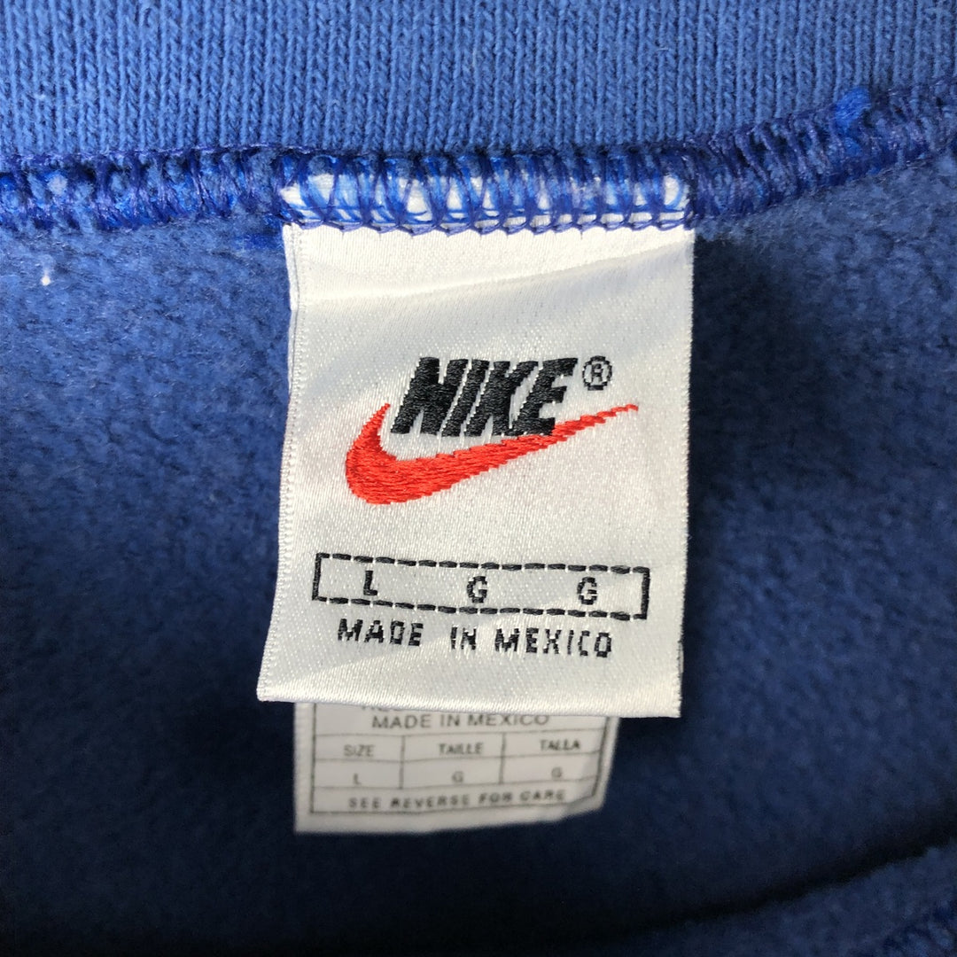 90'S Nike One-Point Logo Sweatshirt, Men's Size L cotton blue type Vintage Second Hand