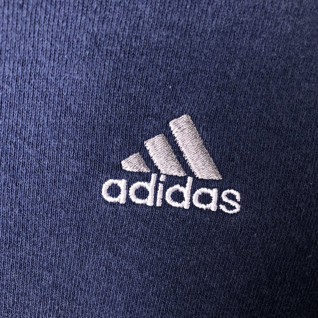 Vintage 90'S Adidas One-Point Logo Sweatshirt, Made in USA, Men's Size L cotton navy blue type Vintage Second Hand
