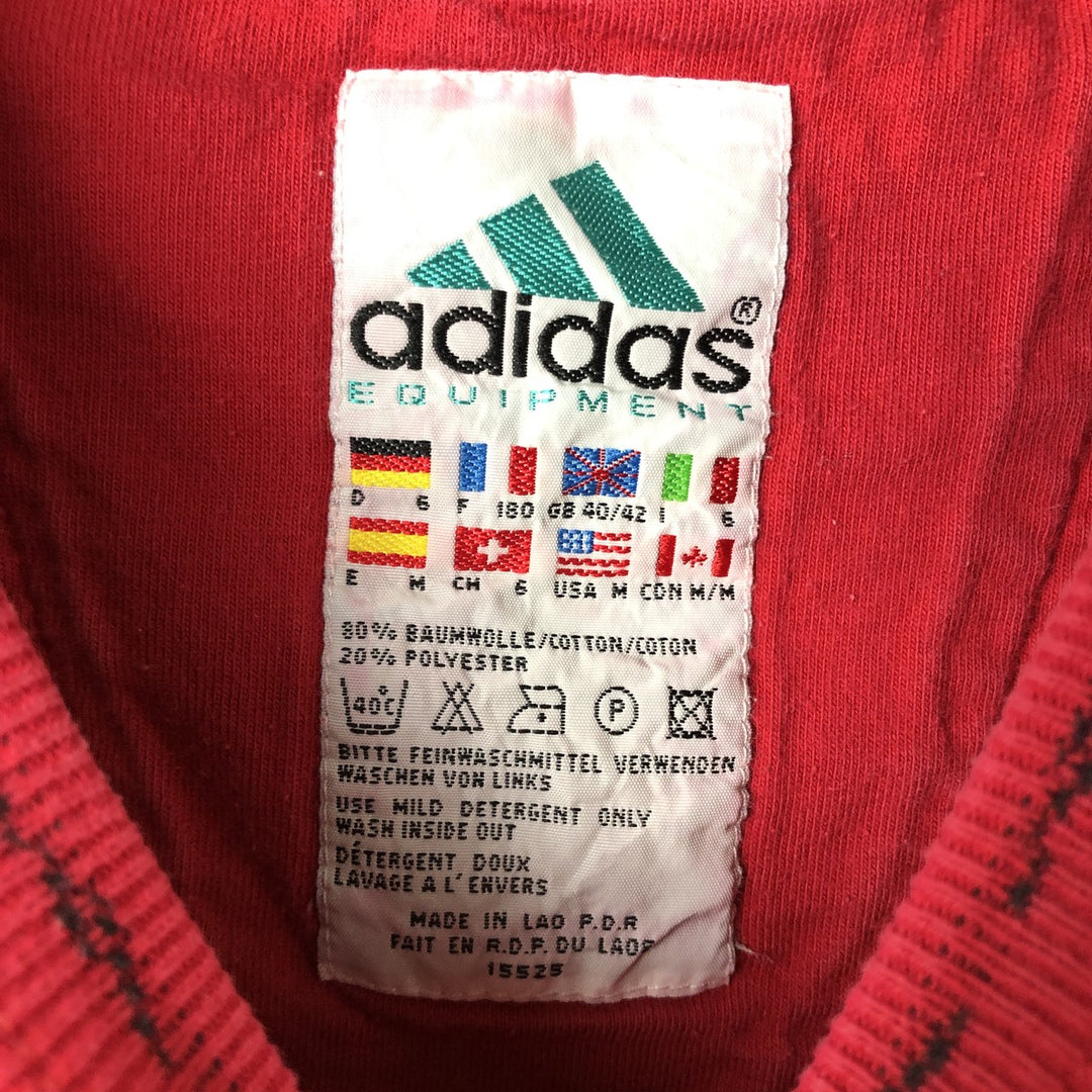 Vintage 90'S adidas EQUIPMENT logo sweatshirt, size M, men's cotton red type Vintage Second Hand