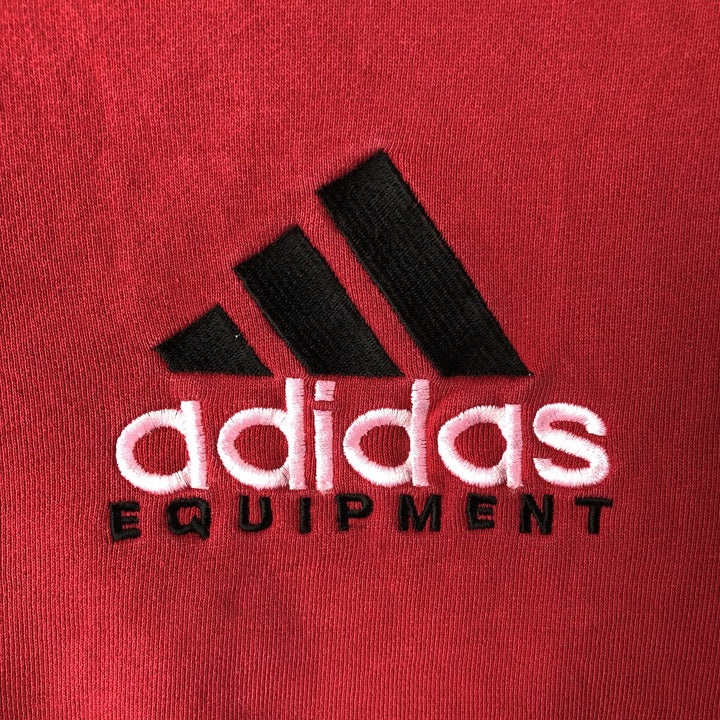 Vintage 90'S adidas EQUIPMENT logo sweatshirt, size M, men's cotton red type Vintage Second Hand