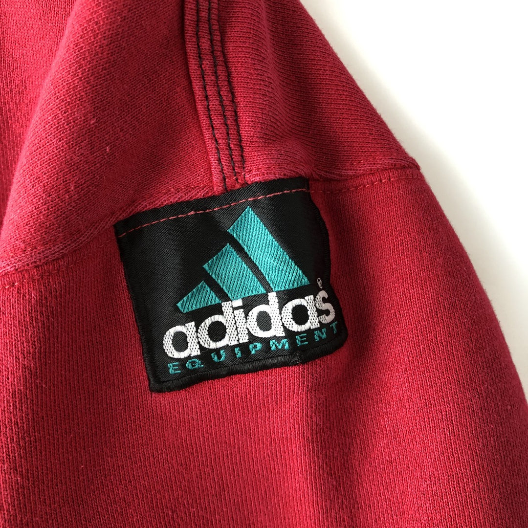 Vintage 90'S adidas EQUIPMENT logo sweatshirt, size M, men's cotton red type Vintage Second Hand