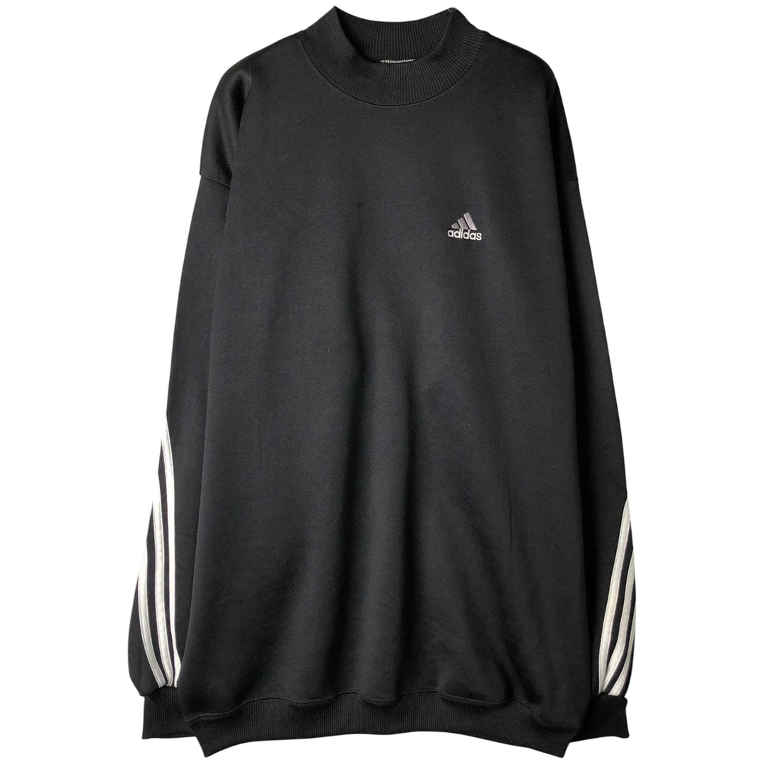 90s-00'S Adidas sweatshirt, Made in USA, Men's XL polyester black type Vintage Second Hand