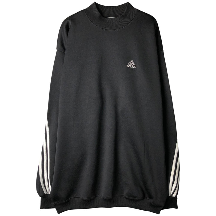 90s-00'S Adidas sweatshirt, Made in USA, Men's XL polyester black type Vintage Second Hand