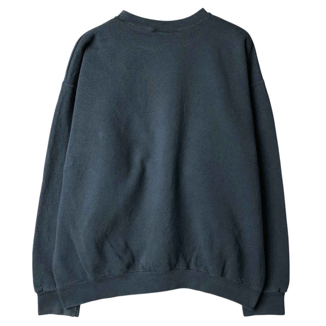 90s-00'S Adidas One-Point Logo Sweatshirt, Made in USA, Men's Size Medium cotton navy blue type Vintage Second Hand