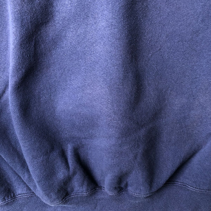 90s-00'S Adidas logo sweatshirt, Made in USA, Men's size L cotton navy blue type Vintage Second Hand
