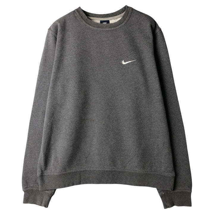 Nike One Point Logo Sweatshirt, Trainer, Men's Size L cotton gray type Vintage Second Hand
