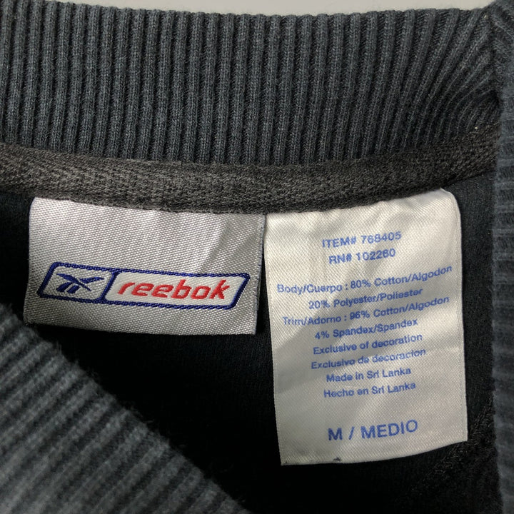 Reebok One-Point Logo Sweatshirt, Men's Size M cotton black type Vintage Second Hand