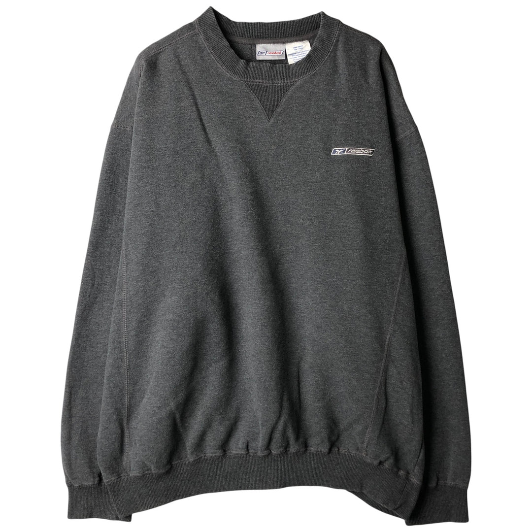 Reebok One-Point Logo Sweatshirt, Men's XL cotton gray type Vintage Second Hand
