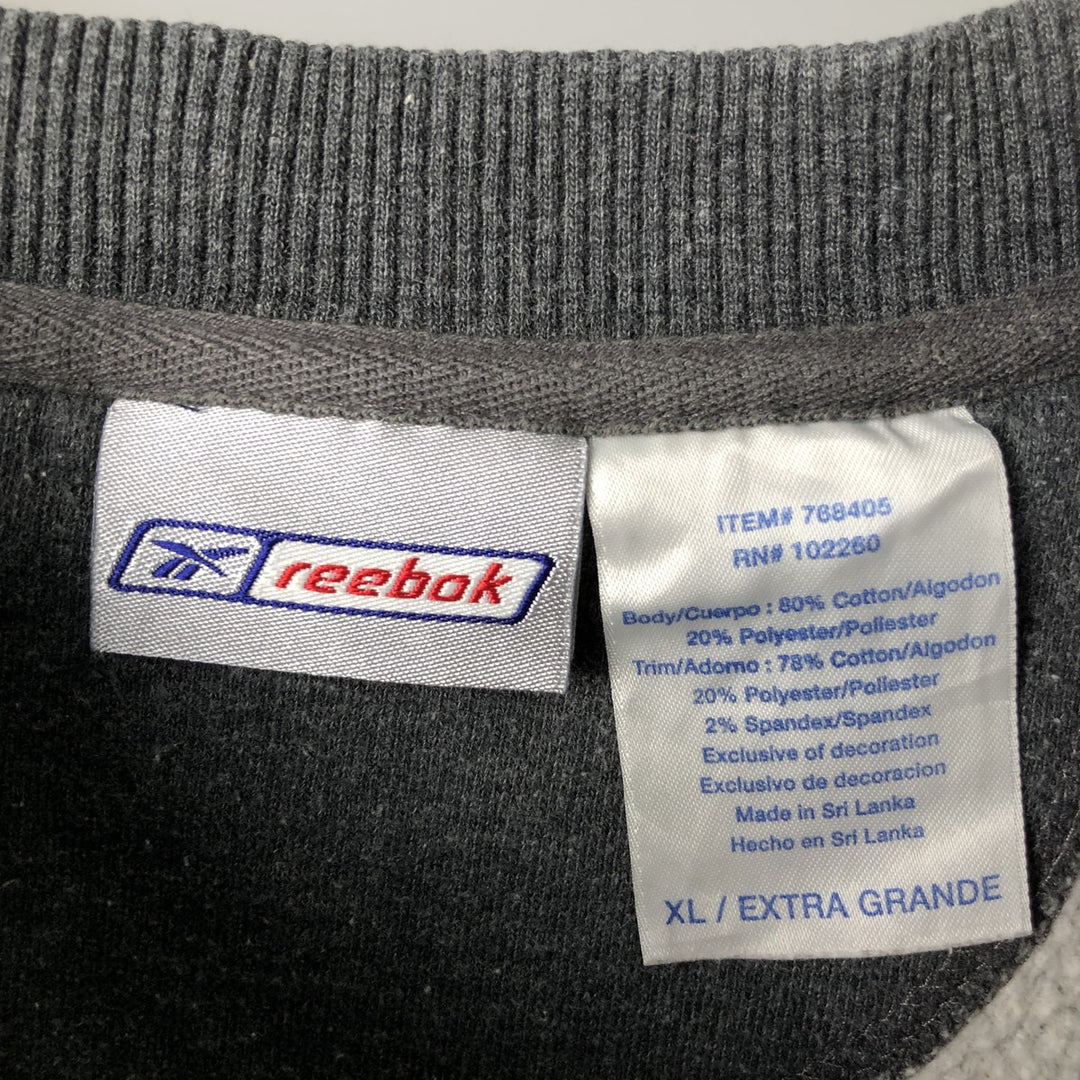 Reebok One-Point Logo Sweatshirt, Men's XL cotton gray type Vintage Second Hand