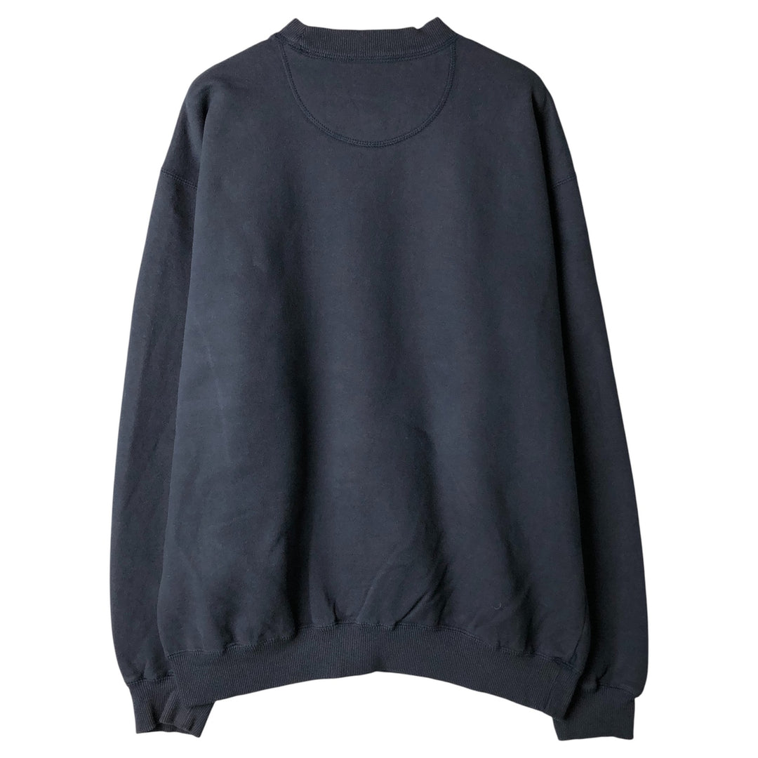 Reebok One Point Logo Sweatshirt Trainer Men's L size cotton navy blue type Vintage Second Hand