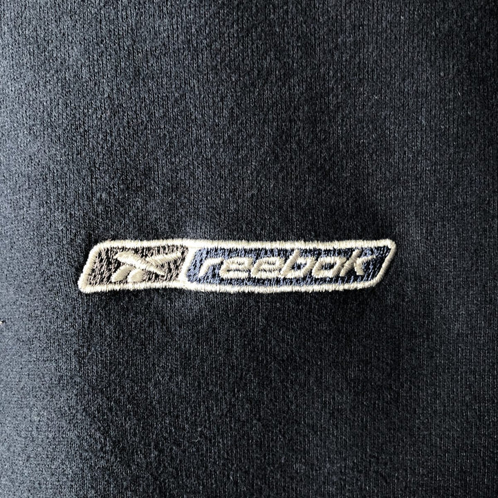 Reebok One Point Logo Sweatshirt Trainer Men's L size cotton navy blue type Vintage Second Hand