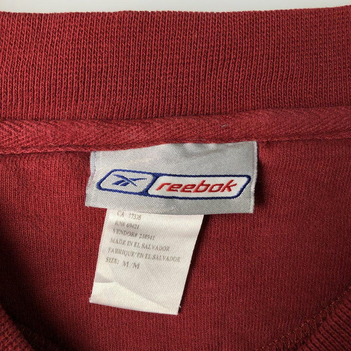 Reebok One-Point Logo Sweatshirt, Men's Size M cotton Red type red-purple Vintage Second Hand