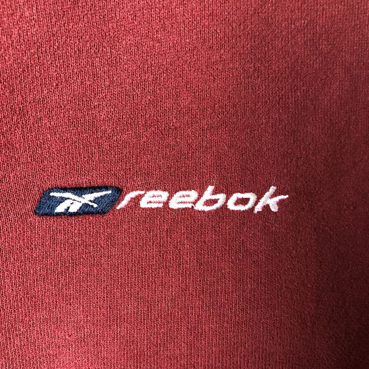 Reebok One-Point Logo Sweatshirt, Men's Size M cotton Red type red-purple Vintage Second Hand