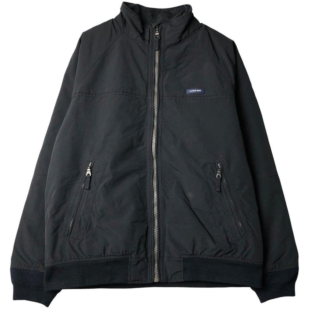 LANDS' END nylon jacket, men's size M Nylon black type Vintage Second Hand
