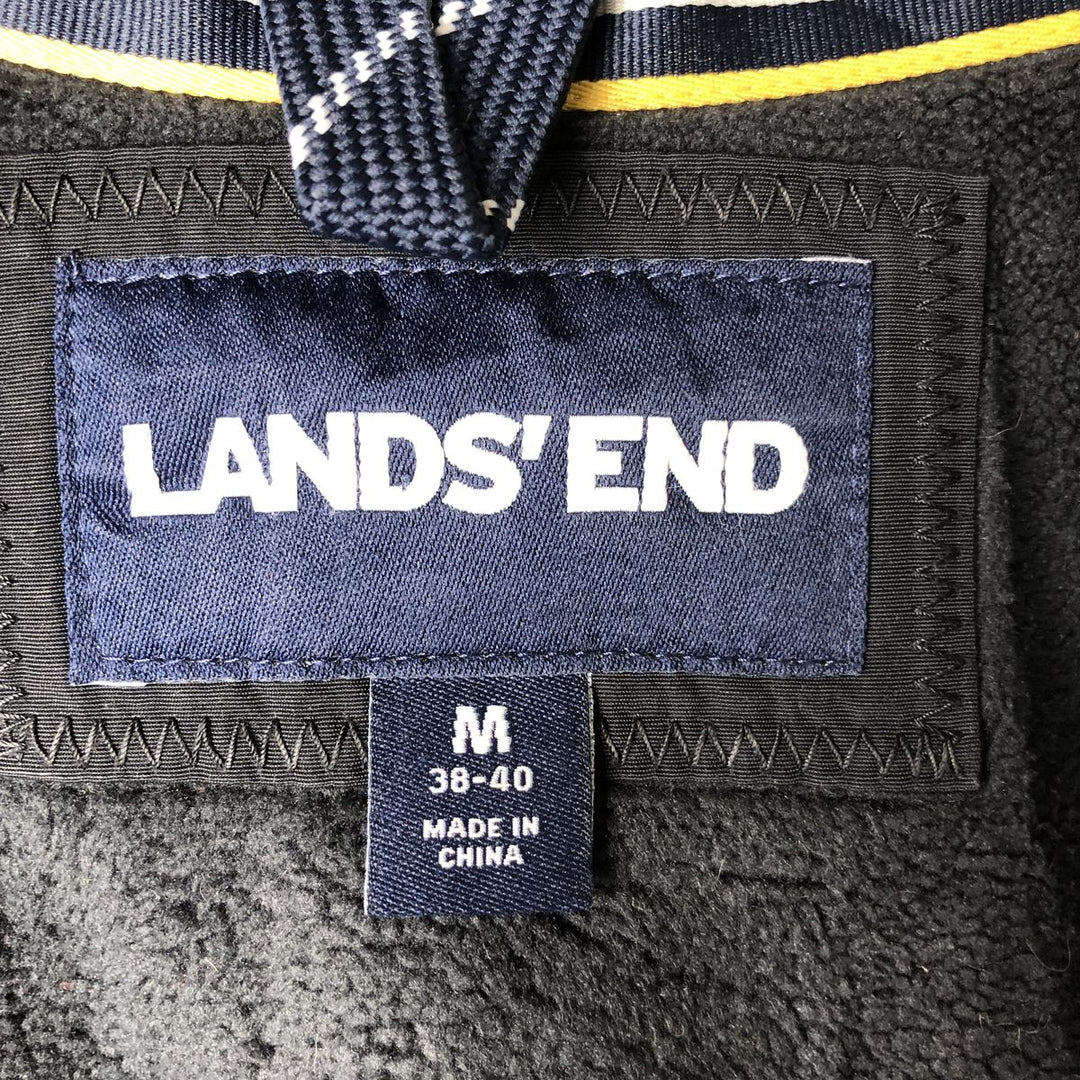 LANDS' END nylon jacket, men's size M Nylon black type Vintage Second Hand